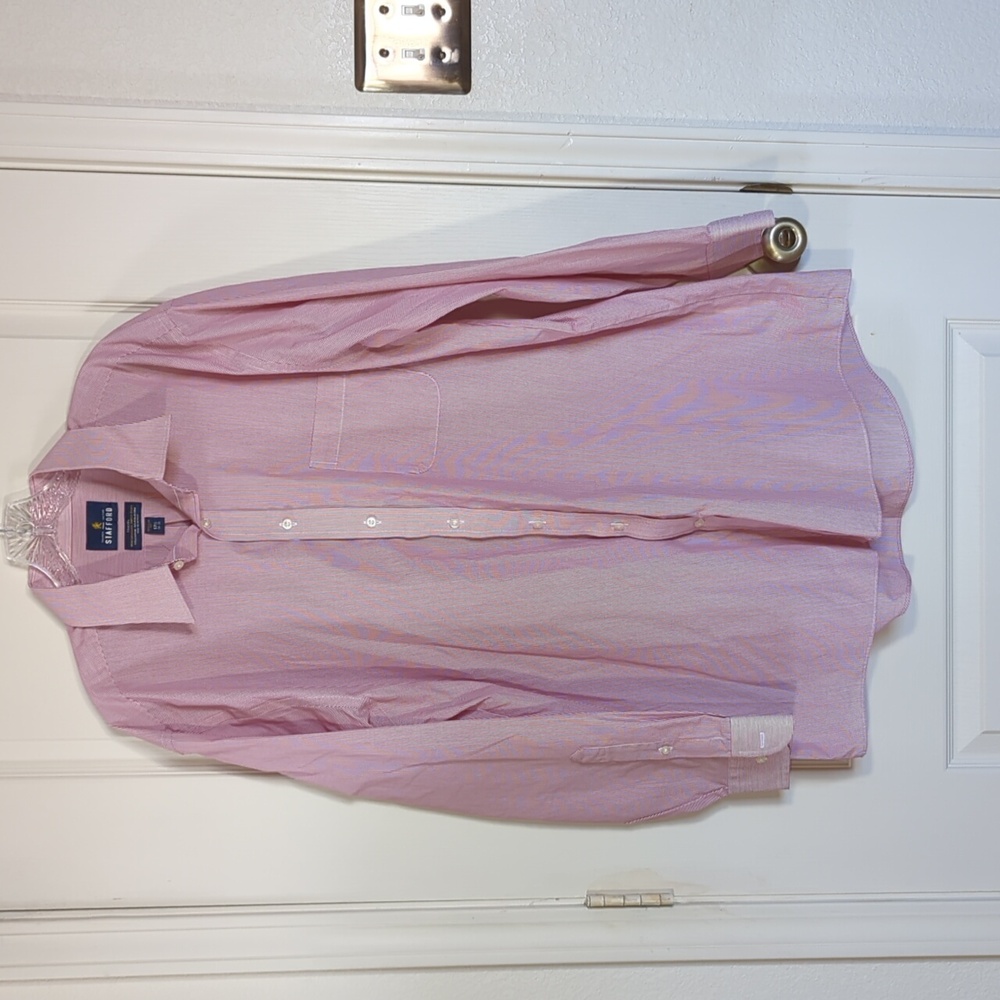 Stafford dress shirt LS 17.5 34/35 Worn ONCE COLOR in pic is from light today!
